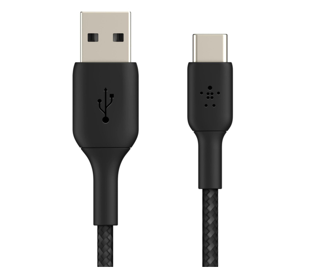 BELKIN Kabel Braided USB-C USB-A 3m czarny CAB002bt3MBK - 1324190 - zdjęcie 3